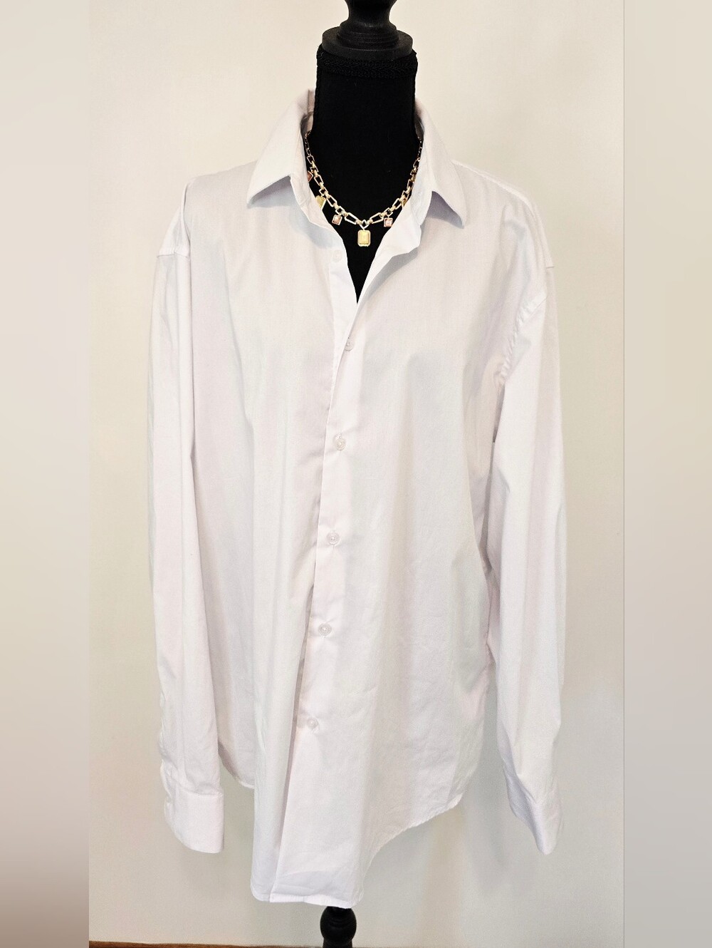 Lucky Brand White Slim Fit Stretch Button Down Shirt Business Casual Classic - Picture 2 of 9